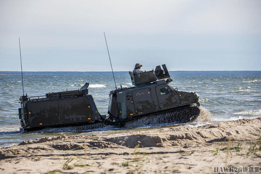 Bv.206全地形车成功抢得C位 英国海军陆战队在爱沙尼亚登陆