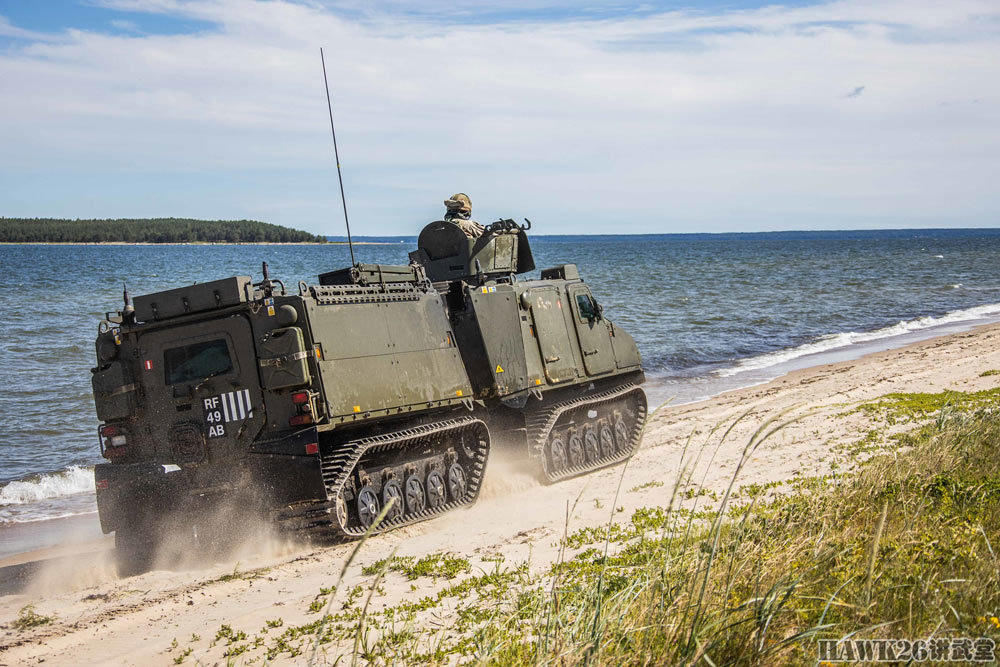 Bv.206全地形车成功抢得C位 英国海军陆战队在爱沙尼亚登陆