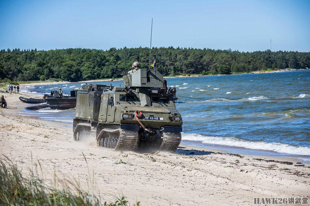 Bv.206全地形车成功抢得C位 英国海军陆战队在爱沙尼亚登陆