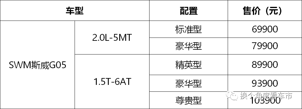 SWM斯威G05 6.99万起,引爆肆意休旅生活 SWM斯威G05 6.99万起,引爆肆意休旅生活