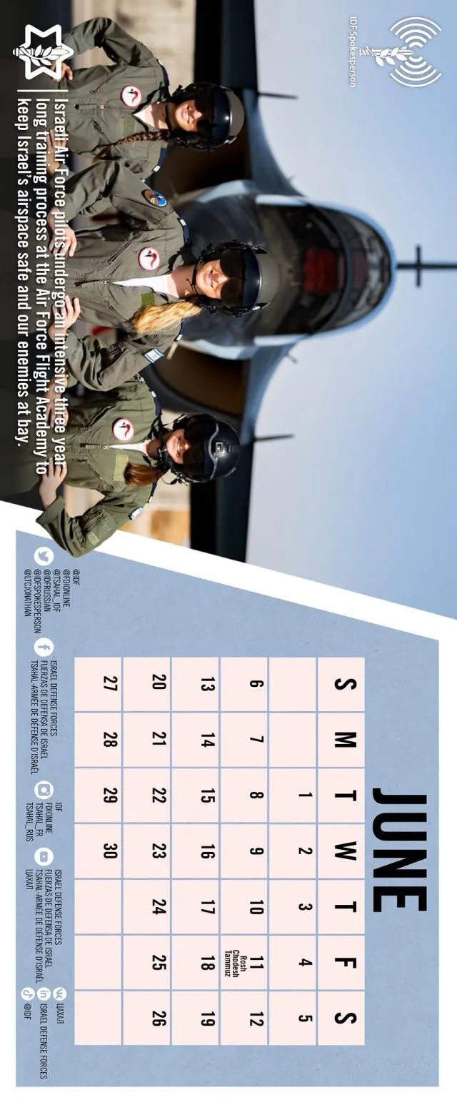 【图集】2021年以色列国防军官方年历 看一下别人家的宣传